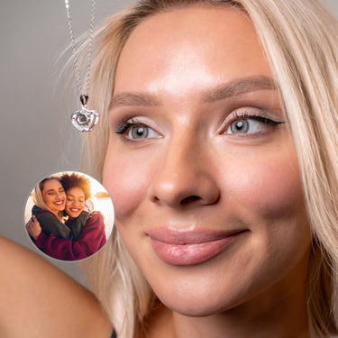 Lovers Photo Necklace Photo Personalised Necklace - Photo Necklace - Photo Projection Necklace Necklace Brother & Sisters